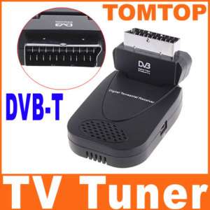 Digital Scart TV Box Tuner DVB T Mini Freeview Receiver  