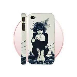  Iphone 4 hard case lady maiden pigeon white Art Painting 