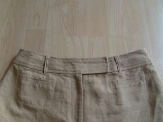   TALBOTS Irish Linen Cotton Blend Flat Front Dress Shorts   Tan  