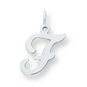  Sterling Silver Stamped Initial F Charm Jewelry