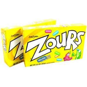 Zours (chewy sour fruit candies), 4.2 oz, Movie Size Box, 12 count 