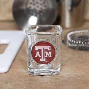  Texas A&M Aggies 2oz. Domed Logo Square Shot Glass Sports 