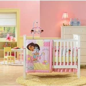   Bebe 4 Piece Crib Bedding Set + Musical Mobile (Nickelodeon) Baby