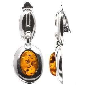   Sterling Silver Oval Chain Links Clip on Earrings Graciana Jewelry