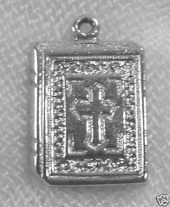 Vintage Sterling Silver HOLY BIBLE Book Charm/Pendant  