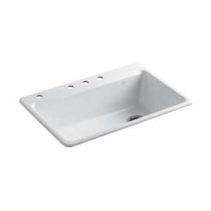 KOHLER K 5871 1 47 Riverby Self Rimming Single Basin Kitchen Sink with 