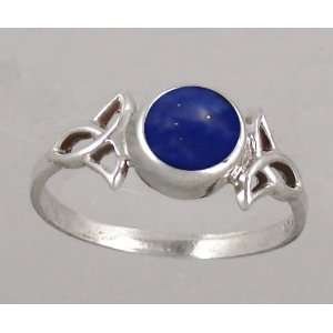   Celtic Knot Ring Featuring a Beautiful Lapis Lazuli Gemstone: Jewelry