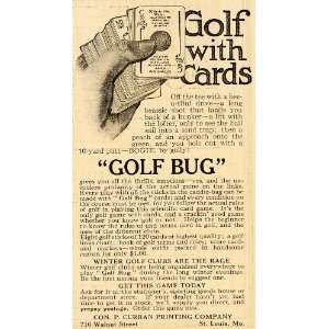   Bug Card Game Golfing UNUSUAL RARE   Original Print Ad