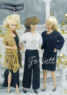Evening Out, Annies crochet patterns fit Barbie dolls  
