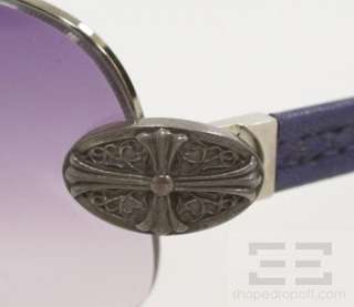 Chrome Hearts Purple Sterling Silver & Leather Little Classic Oval 