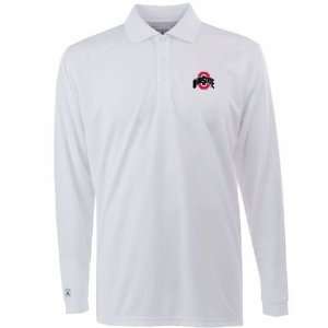  Ohio State Long Sleeve Polo Shirt (White) Sports 