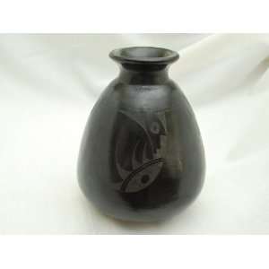    Jalisco Indian Black Pottery Vase 6.5 (P69)