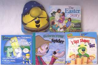 Lot of 5 NEW Christian Kids Board Books & Bible Stories VeggieTales 