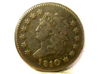 1810/9 VF+ CLASSIC HEAD LARGE CENT ID#N10  