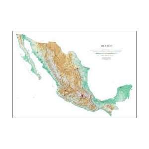  Mexico Physical Wall Map 37x54 (9780783434018) Books