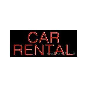  Car Rental Neon Sign 13 x 32: Home Improvement