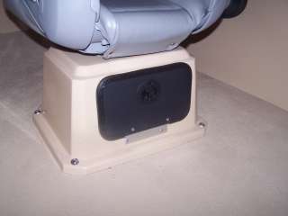 Fiberglass boat seat pedestal, mount, stool + storage  