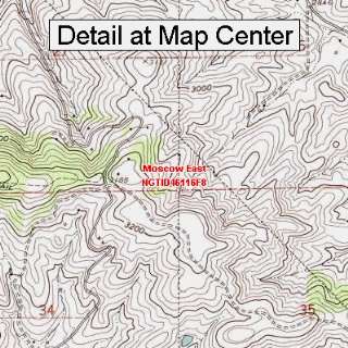   Map   Moscow East, Idaho (Folded/Waterproof)