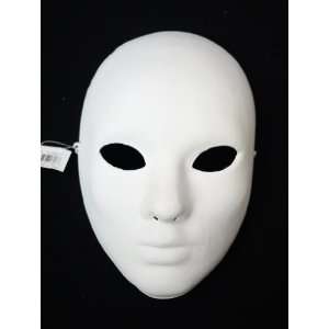  Womens Undecorated Blank White Venetian Whole Face Mask 