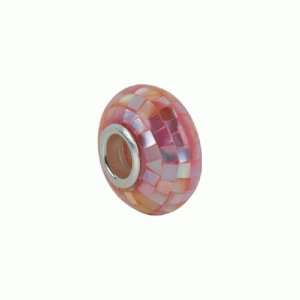  Light Pink Mosaic Mother of Pearl Bead: Jewelry