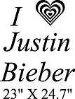 heart Justin Bieber  girls wall decal/ sticker  