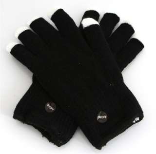 BLACK 6 Mode LED Rave Gloves + FREE EXTRA BATTERIES  