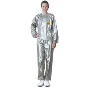  Full Body Sauna Fitness Suit For Women Silver