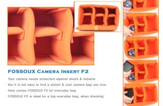 FOSSOUX F2 Partition padded bag SLR DSLR camera insert  