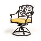 Caluco Florence Swivel Rocker Arm Chair Linen Canvas(Cushion​s)