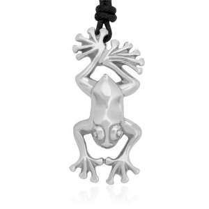 Ziovani Fertility Frog Invisible Bail Stainless Steel Pendant Necklace