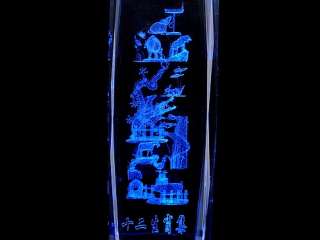 12 Zodiac Animals 3D Laser Engraved Glass w/ Light Base  
