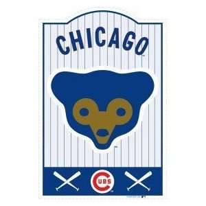 Chicago Cubs Nostalgic Metal Sign:  Sports & Outdoors