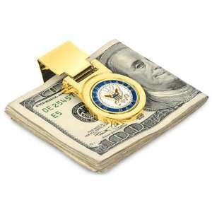  U.S. Navy MILITARY Gold Money Clip: Sports & Outdoors