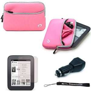 Light Pink with Gray Trim Slim Protective Soft Neoprene Cover Carrying 