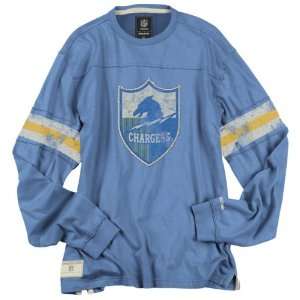 San Diego Chargers Vintage Long Sleeve AppliquÃ© Jersey Crew:  