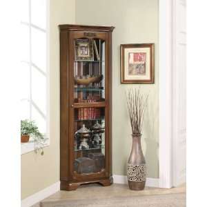  Coaster Curio Cabinet in Cherry with Glass Door   950195 