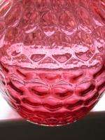 FENTON L G WRIGHT CRANBERRY HONEYCOMB WATER PITCHER  