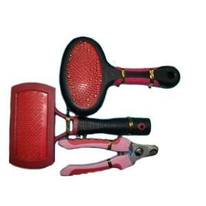   Pet Cat Dog Grooming Kit Brush/Comb/Clippers Supply f010025 Pet