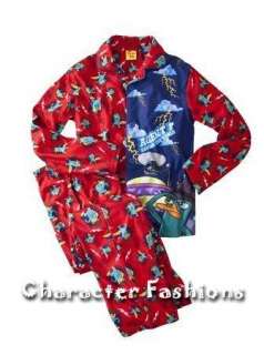   FERB PERRY AGENT P Pajamas pjs Shirt Pants 4 5 6 7 8 10 12 RED  