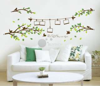 Large Reusable removable Photo Frame tree Wall Sticker decor Decal 