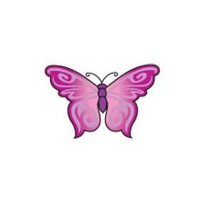  Pink Butterfly Temporary Tattoo 1.5x2: Beauty
