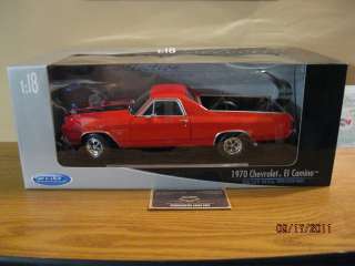 Welly 1/18 1970 CHEVY EL CAMINO SS 396 NEW DIECAST RED  