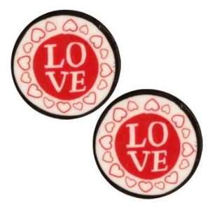    Novelty Button 3/4 Love Red By The Package Arts, Crafts & Sewing