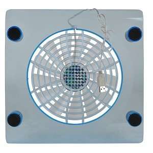   Cooler Pad w/1 177mm Silent Fan & Blue LED (Clear): Electronics