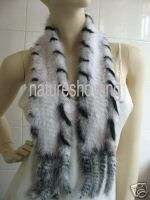 70L ×18.5 w Supper black real mink fur cape / shawl/scarf/light 