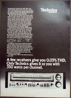 1978 Technics SA 1000 receiver by Panasonic vintage ad  