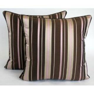 Stripe Chocolate/Pink Decorative Pillow