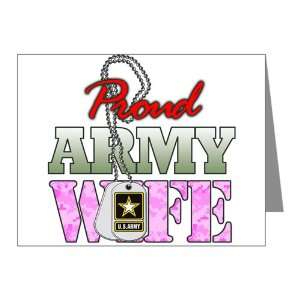  Note Cards (10 Pack) Proud Army Wife 