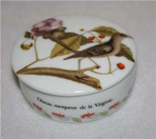 Porcelaine De Paris Trinket Box Mockingbird France  