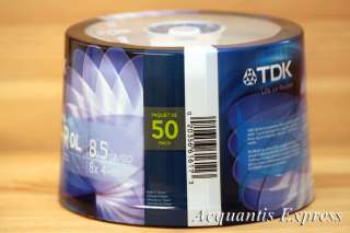 50 TDK 8X Silver 8.5GB Double Dual Layer DVD+R DL ★★